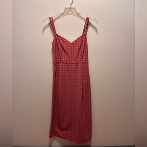 Rachel Comey Pink Plaid Midi Dress